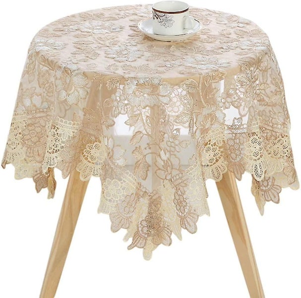 Round Table Tablecloth Embroidery Table Cover Lace Tablecloth Carousel 1