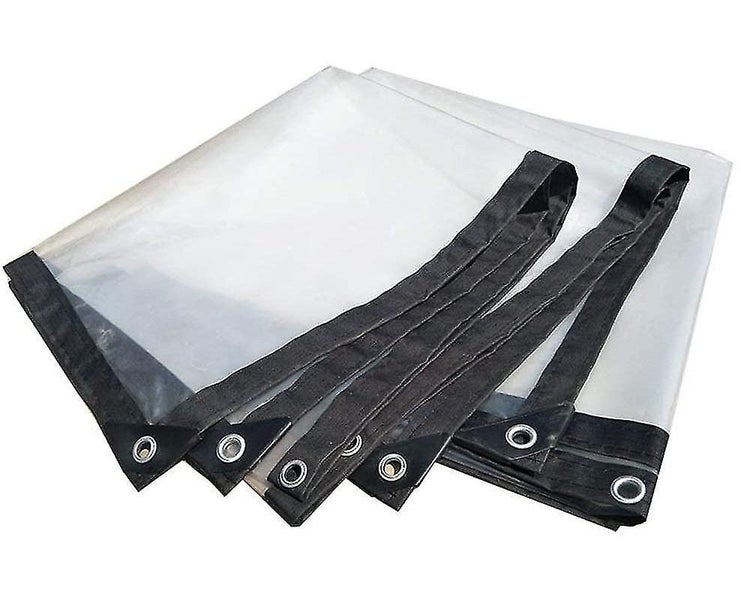 2M x 2M Tarpaulin Waterproof Heavy Duty Transparent Tarp Sheet Carousel 1