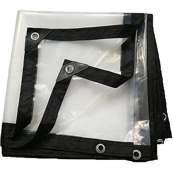 2M x 2M Tarpaulin Waterproof Heavy Duty Transparent Tarp Sheet Carousel 2