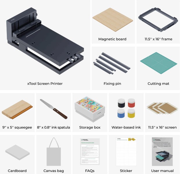 xTool Screen Printer: 1st Screen Printing Solution for Laser Machines- Basic Kit Carousel 2