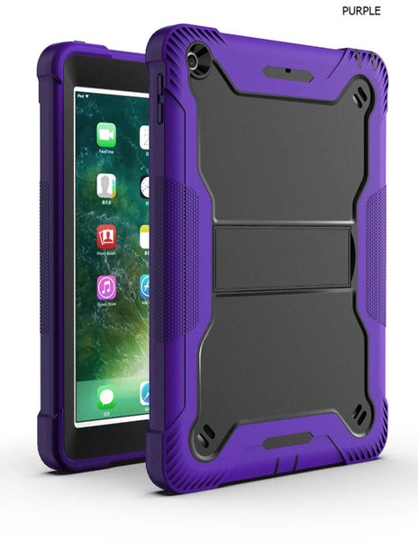 Apple iPad Mini 4 & Mini 5 (7.9 inch) Purple Shockproof Rugged Case with Kick... Carousel 1