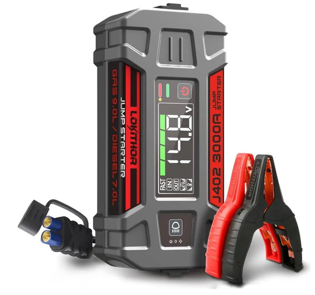 LOKITHOR J402 Jump Starter 3000A 12V 24000mAh Car Starter for Upto 9L Gas and... Carousel 1