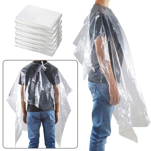 50pcs Hair Cutting Disposable Capes for Barber and Beauty Hair Dye Perming Carousel 1