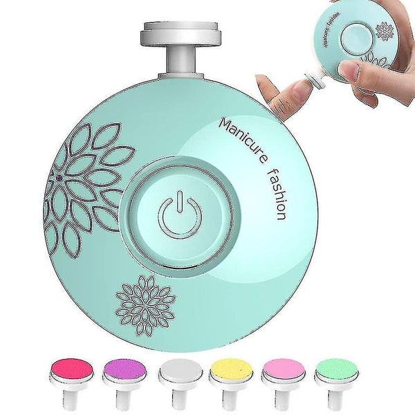 Baby Electric Nail File Safe Clippers With 6 Grinding Pads Trim Polish Carousel 1