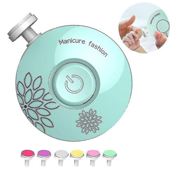 Baby Electric Nail File Safe Clippers With 6 Grinding Pads Trim Polish Carousel 2