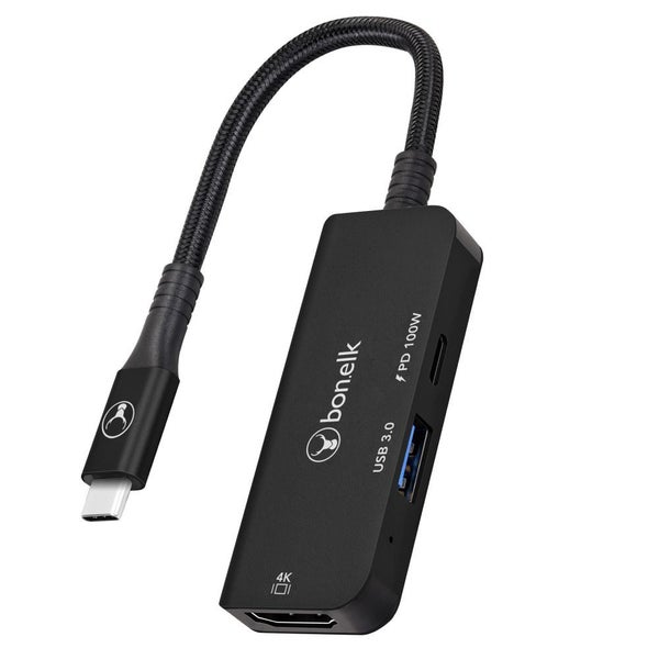 Bonelk Long-Life 3-in-1 Multiport Hub (Black) Carousel 1