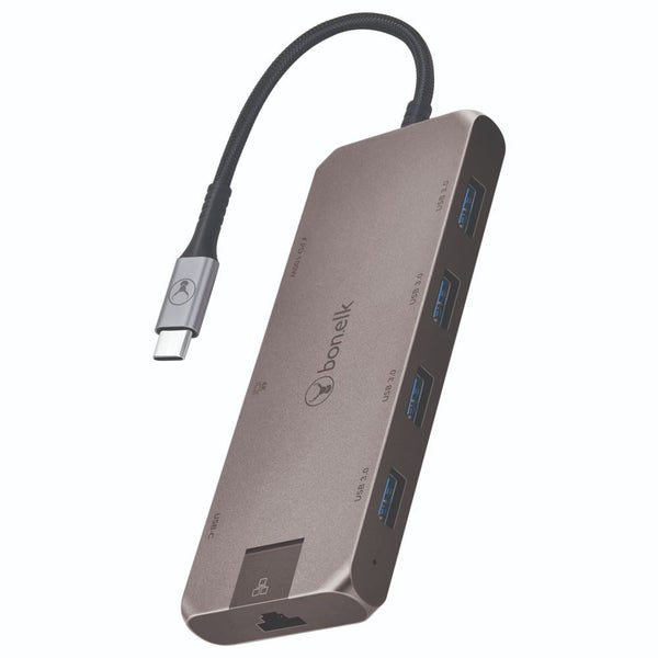 Bonelk Long-Life USB-C to 8-in-1 Multiport Hub (Space Grey) Carousel 1