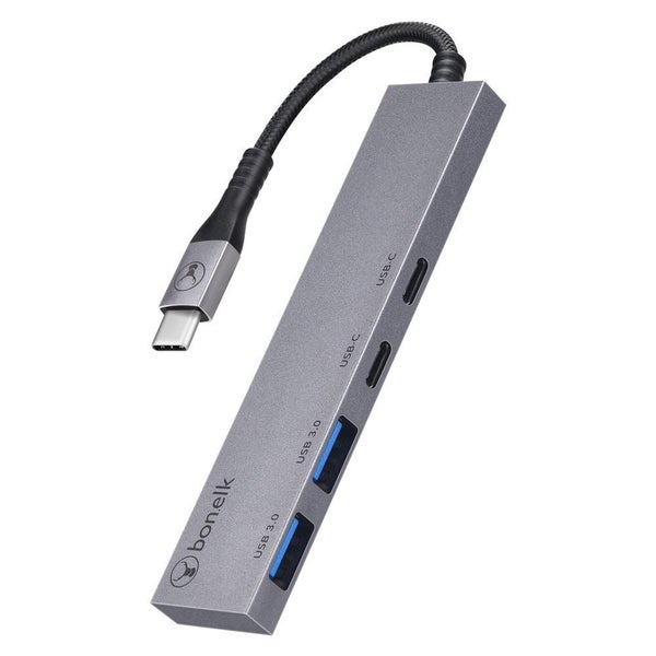 Bonelk Long-Life USB-C 4-in-1 Multiport Slim Hub (Space Grey) Carousel 1