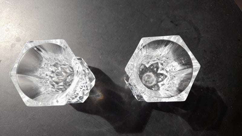 Two Vintage Crystal Candlestick Holders Carousel 2