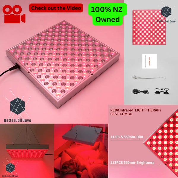 Red Light Therapy Panel - 225 Bulbs - Red 660nm & IR 850nm with stand Carousel 1