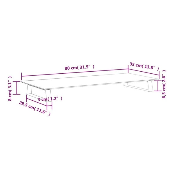Monitor Stand White 80x35x8 Cm Tempered Glass and Metal Tiaxxo Carousel 2