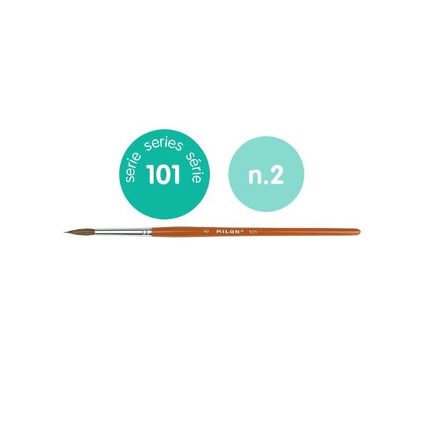 Milan School Brush 101 Series Round Size 2 Carousel 1