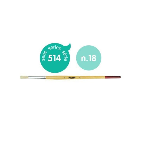 Milan Bristle Hair Brush 514 Series Round Size 18 Carousel 1