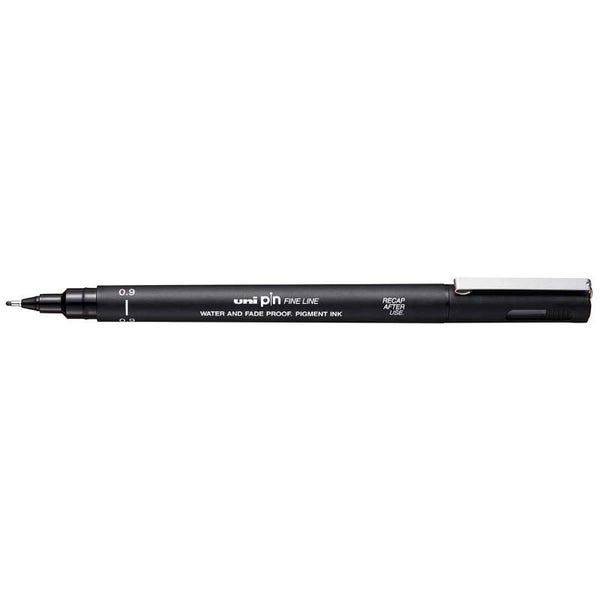 Uni Pin Fineline Permanent 0.9mm Black Carousel 1