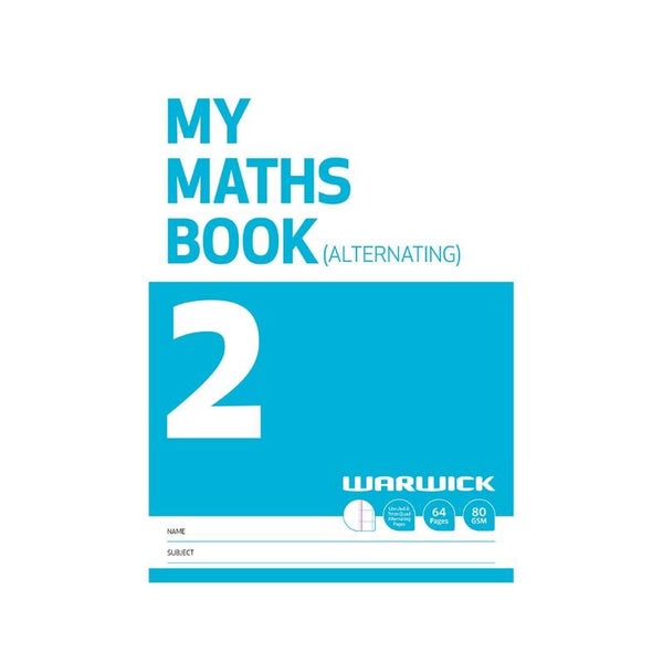 Warwick My Maths Book 2 7mm Quad Alternating Pages Carousel 1