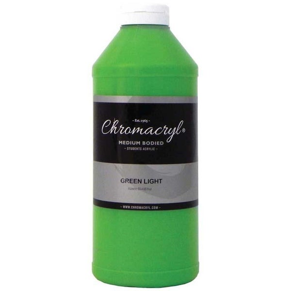 Chromacryl Acrylic Paint Student 1 Litre Light Green Carousel 1