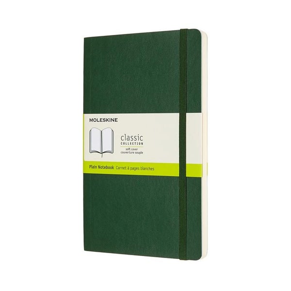 Moleskine Notebook Large Myrtle Green Soft Cover Plain Carousel 1