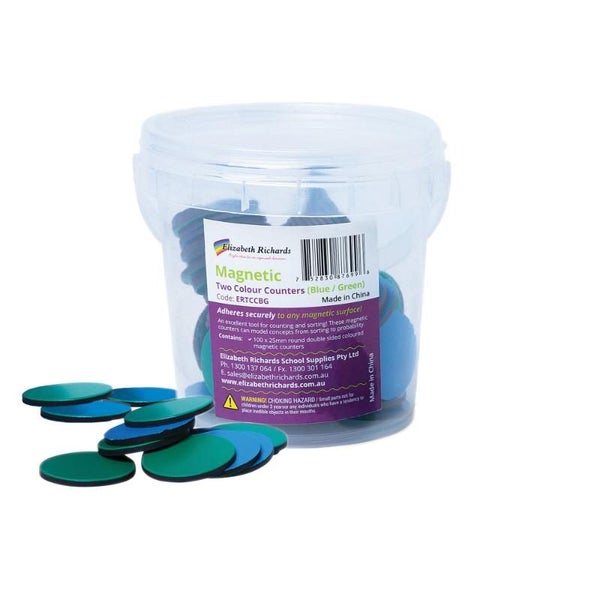 Elizabeth Richards Magnetic Two Colour Counters Blue Green Carousel 1