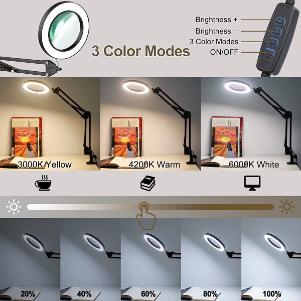 LED Desktop Magnifier Lamp Carousel 2