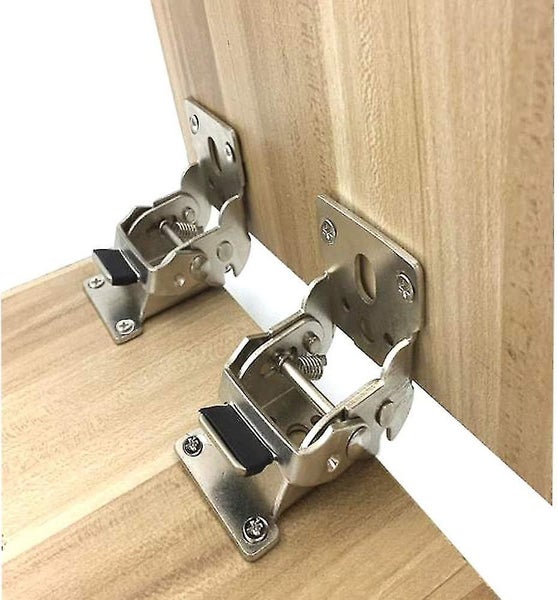 2pcs 180 Degree Self-locking Folding Hinge For Telescopic Dining Table Bracket Carousel 3