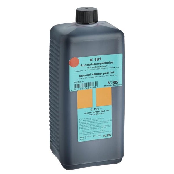 Noris #191 Quick-Dry Pad Ink 1 Litre Red Carousel 1