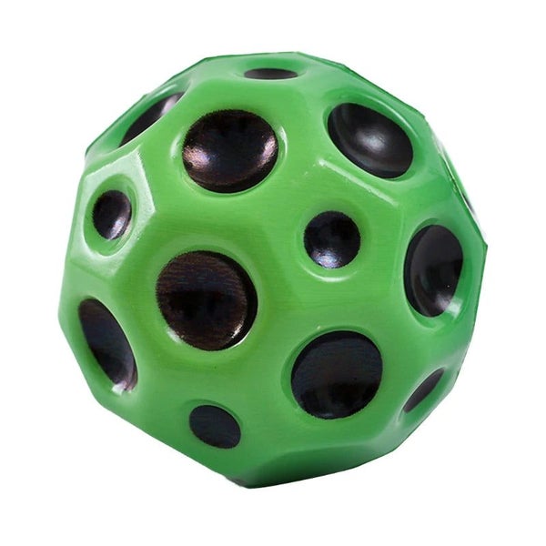 Super Bouncy Moon Shaped Crater Textured Porous Kids Anti Stress Ball Toy Carousel 1