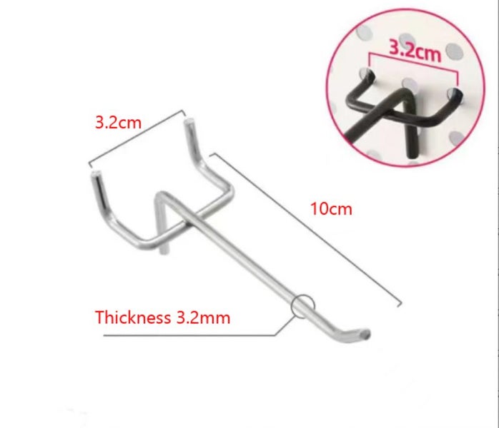 50pcs Peg Board Hooks Wall Shelf Hanger Garage Organiser Shop Display 3667801 Carousel 2