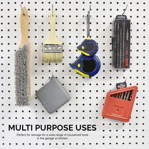 50pcs Peg Board Hooks Wall Shelf Hanger Garage Organiser Shop Display 3667801 Carousel 10