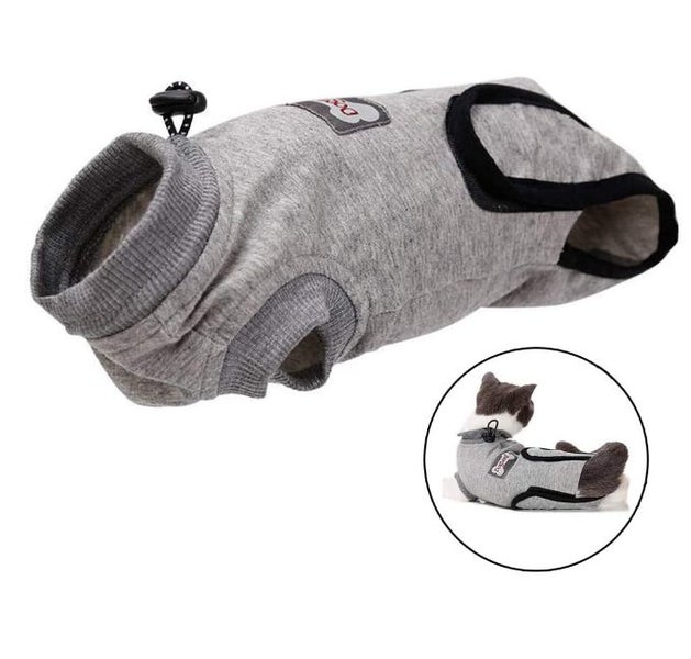 Cat Recovery Suit, Cat Recovery Suit for Abdominal Wounds and Skin Diseases - XS Carousel 13