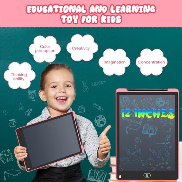 LCD Drawing Writing Board Electronic 12-INCH "WRITE & ERASE" Tablet Toy for Kids Carousel 2