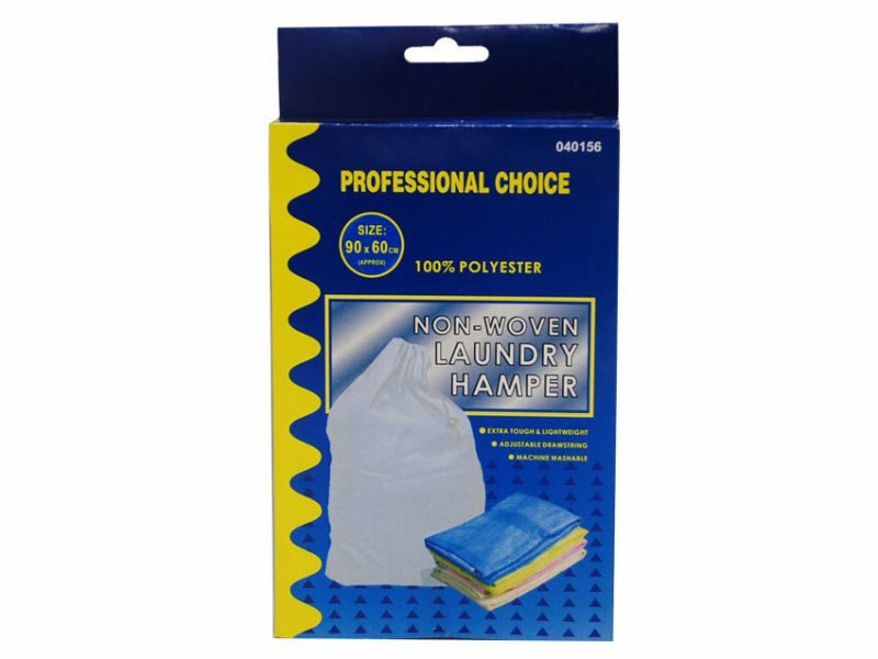 Laundry Hamper w/ Drawcord White 90cm (48 Units) Carousel 1