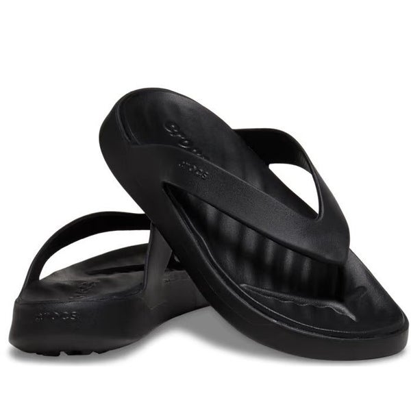 Crocs - Womens Getaway Strappy Flip Flop Sandal Black Carousel 1