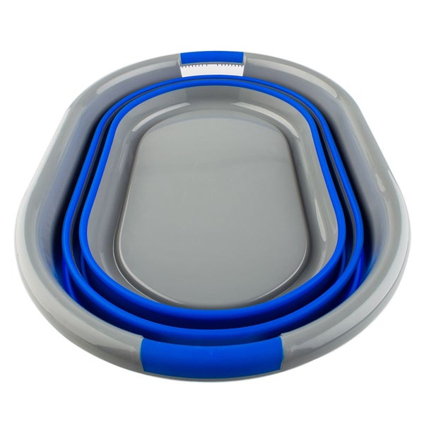 Adventure Kings Clear Top 400GSM Canvas Bag + Collapsible Laundry Basket Camping Carousel 11