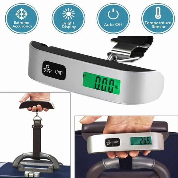 110lb 50kg Portable Travel LCD Digital Hanging Luggage Scale Electronic Weight Carousel 1