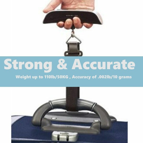 110lb 50kg Portable Travel LCD Digital Hanging Luggage Scale Electronic Weight Carousel 2