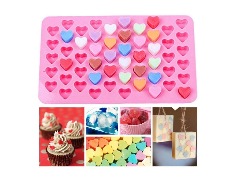 2 X Heart Shape Silicone Mold Ice Cube Tray Carousel 2