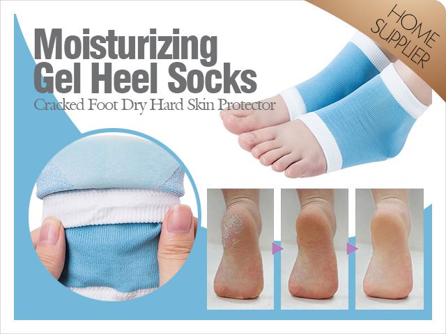 Gel Moisturizing Heel Socks- Cracked Dry Hard Skin Carousel 1