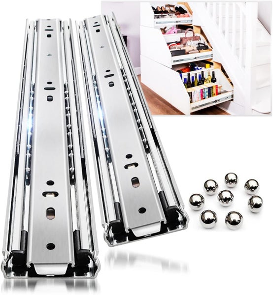 Drawer Slides 850mm x 53mm With Lock Heavy Duty Runners | Ball Bearing Runners Carousel 15