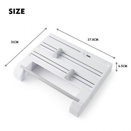 6 In 1 Wall Mounted Kitchen Rack Towel Holder Foil Roll Organizer Film Dispenser Carousel 2