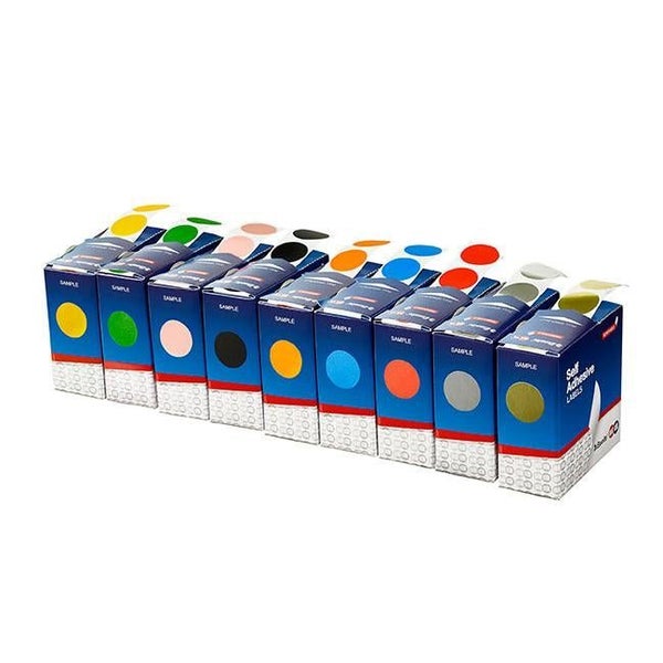 Quikstik label dispenser circle 24mm orange 500 labels Carousel 1