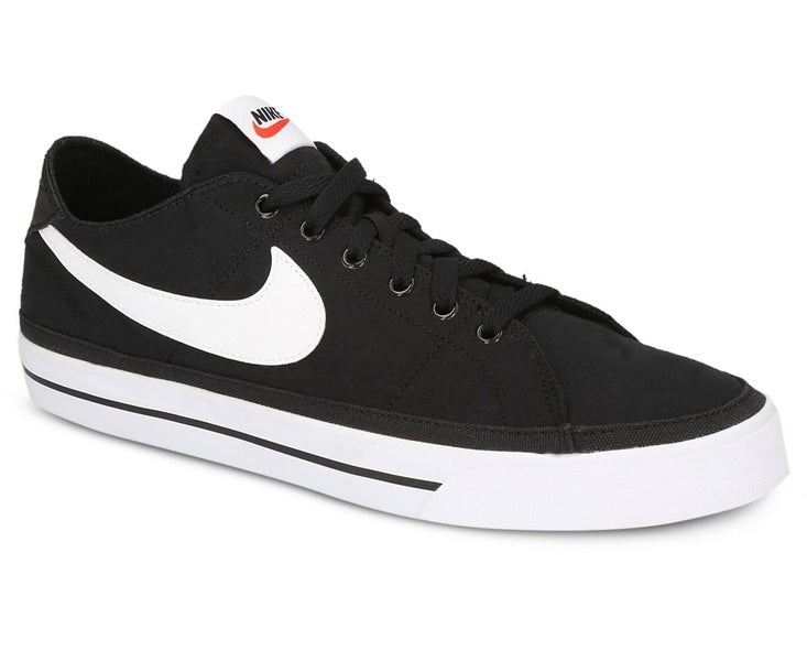 Nike Women's Court Legacy Canvas Sneakers - Black/White Carousel 4