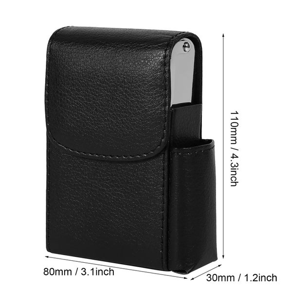 Cigarette Case PU Leather Smoke tabacum Pouch Lighter Holder Storage Box Carousel 1