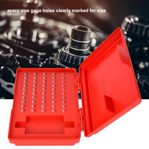 50Pcs M0- 0.011-0.060 inch Steel Plug Pin Gage Set 0.0002 inch Precision Carousel 2