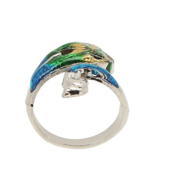 Crochet Rings Stainless Steel Unique Peacock Shape Carousel 3