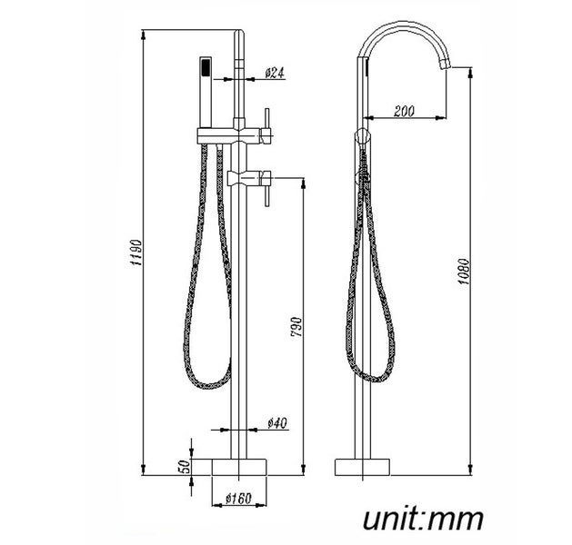 Freestanding Bath Mixer Tap Carousel 13