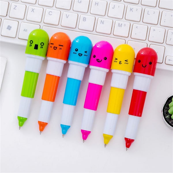 Pills Shaped Pens Smoother Writing Retractable Pens for Classroom Reward Gifts Carousel 1