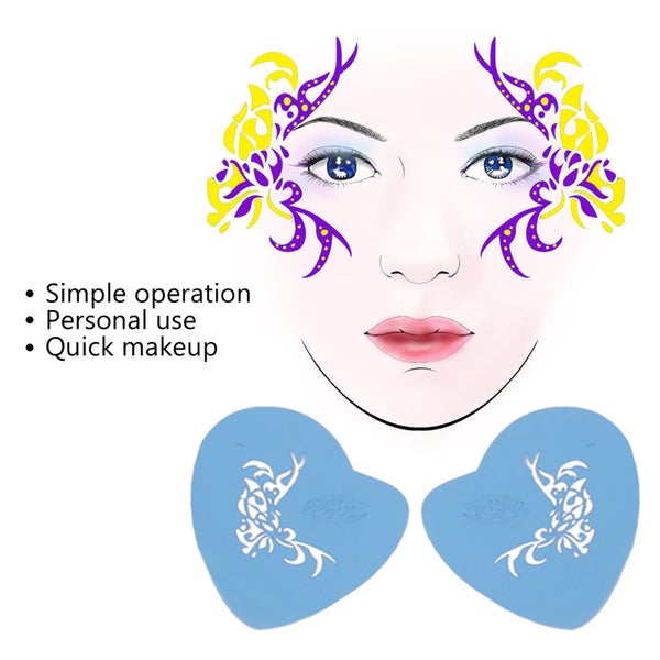 5pcs Face Paint Stencils Kit PET Reusable Painting Template Stencils Template Carousel 1