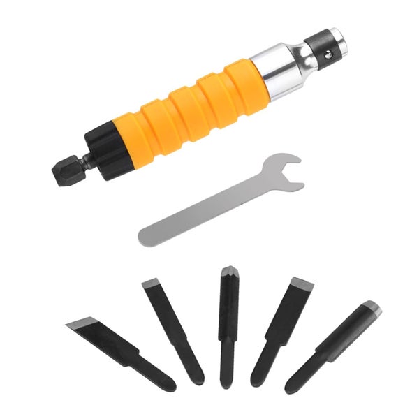 Electric Woodworking Carving Chisel Engraving Tool with 5 Blades and 1 Wrench Carousel 1