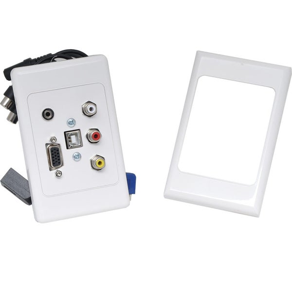 VGA 3.5mm USB B and RCA Wallplate Carousel 1