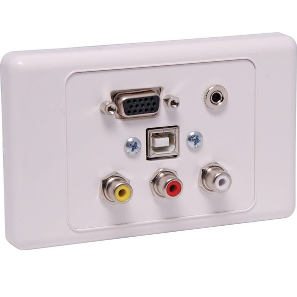 VGA 3.5mm USB B and RCA Wallplate Carousel 2